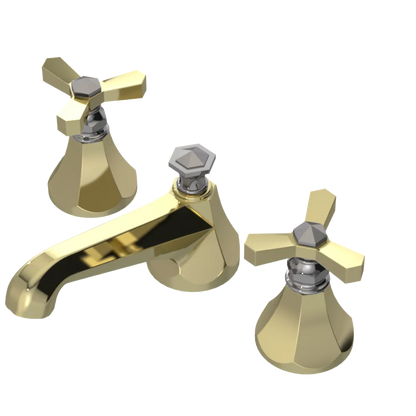 Rubinet Widespread Lav. Set. (less drain) Gold