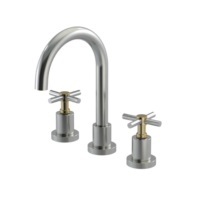 Rubinet Widespread Lav. Set. (less drain) Satin Nickel
