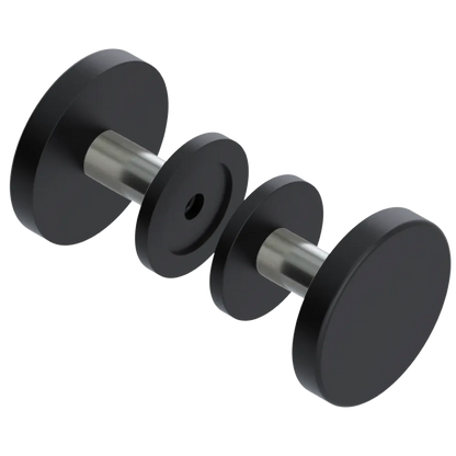 Rubinet Shower Door Knob (set) Matt Black