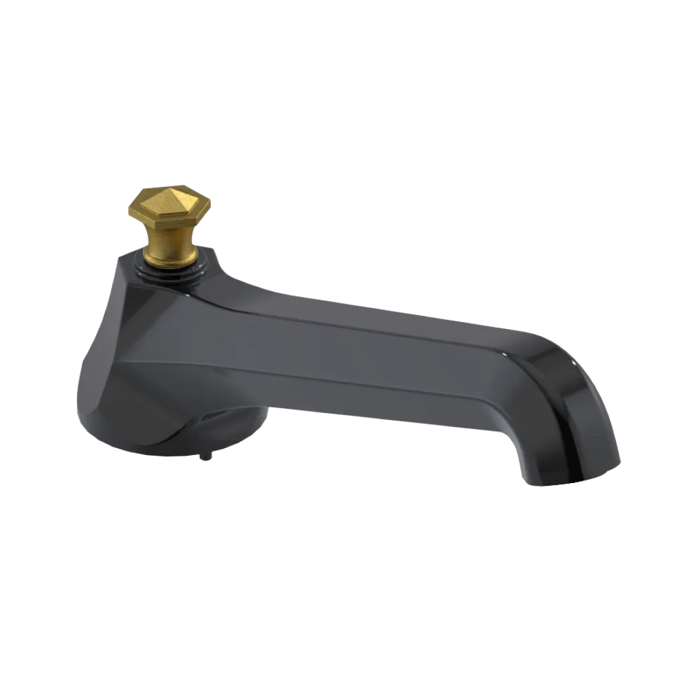 Rubinet Tub Filler Spout Deck Mount Black