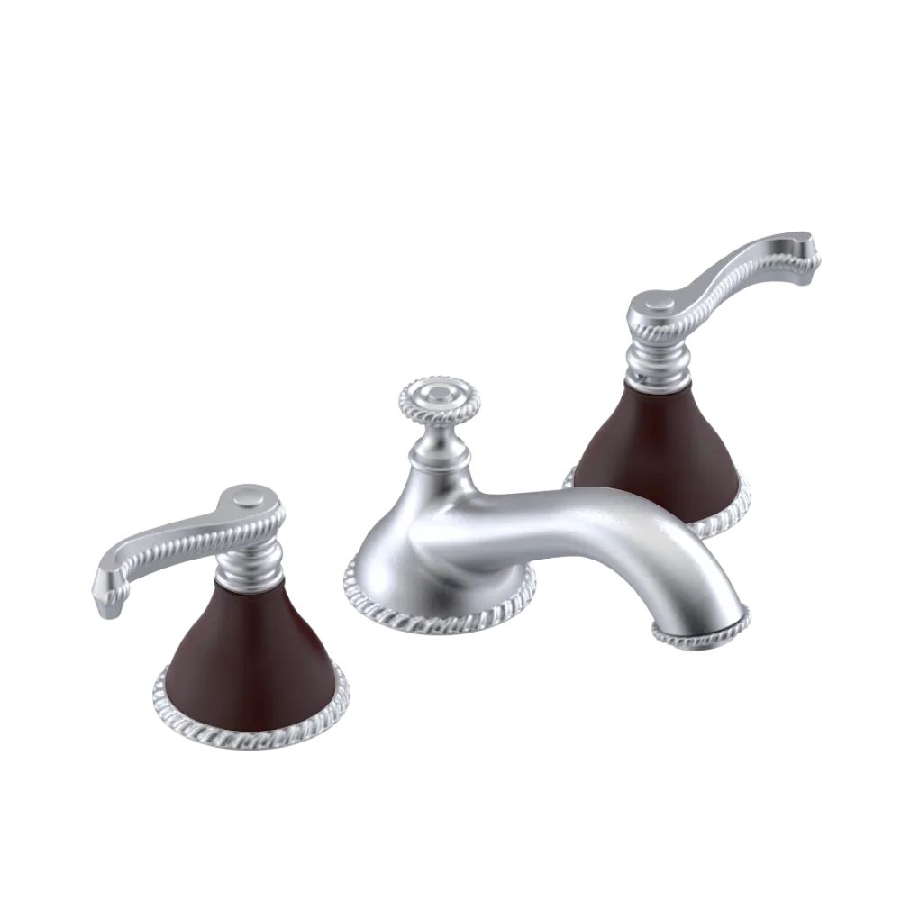 Rubinet Widespread Lav. Set. (less drain) Satin Chrome