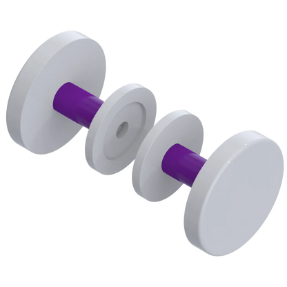 Rubinet Shower Door Knob (set) White