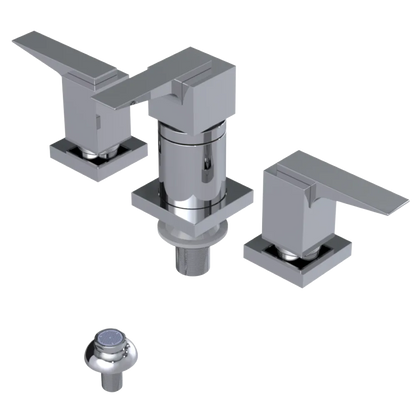Rubinet Bidet Fitting with Spray, Diverter, and Vacuum Breaker (less drain) Chrome