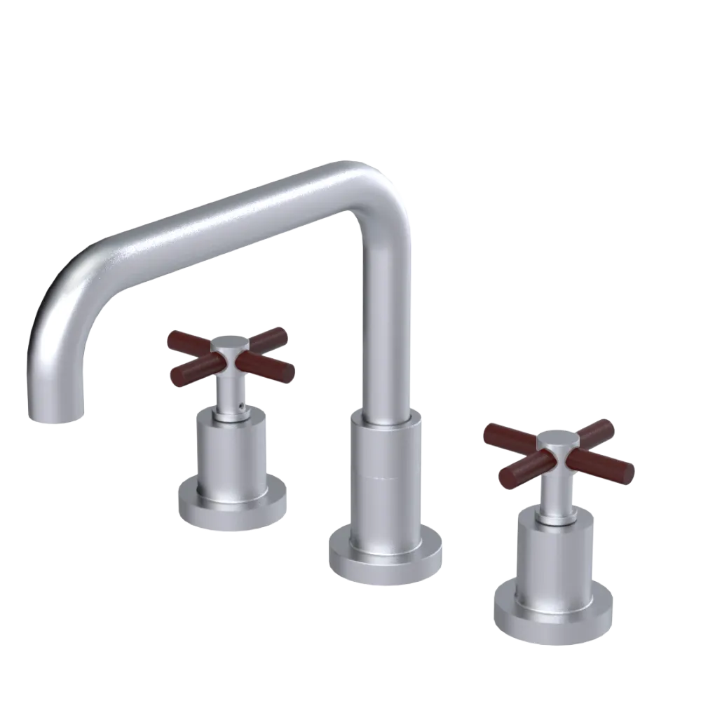 Rubinet Widespread Kitchen Set Satin Chrome