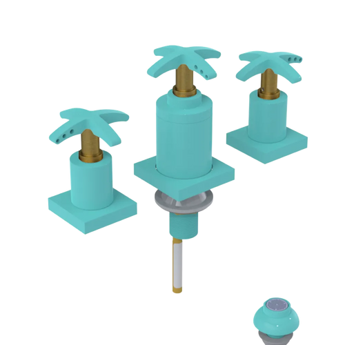 Rubinet Bidet Fitting with Spray, Diverter, and Vacuum Breaker (less drain) Aqua