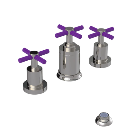 Rubinet Bidet Fitting with Spray, Diverter, and Vacuum Breaker (less drain) Polished Nickel