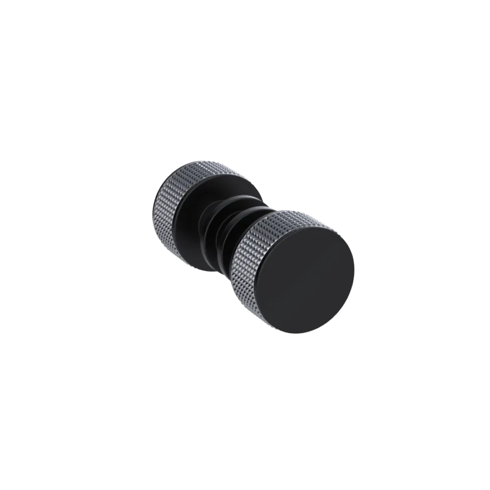 Rubinet Shower Door Knob (set) Matt Black