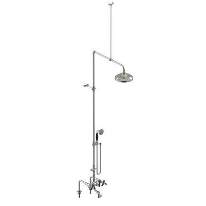 Rubinet Deck Mount Tub & Shower with Hand Held Shower Satin Nickel