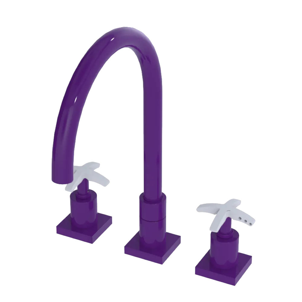 Rubinet Widespread Kitchen Set Purple Haze
