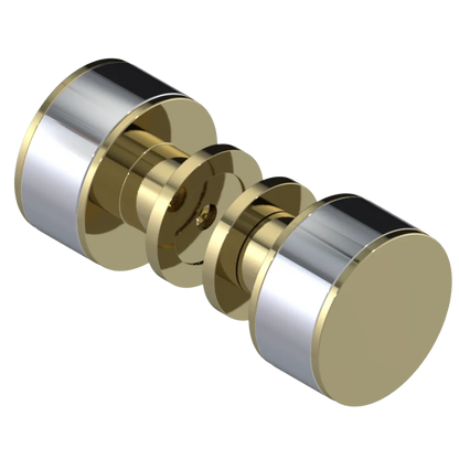Rubinet Shower Door Knob (set) Natural Brass