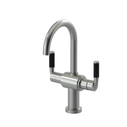 Rubinet Single Hole Dual Handle Lav. Set. (less drain) Satin Nickel