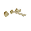 Baril Two handles wall-mounted lavatory faucet, drain not included