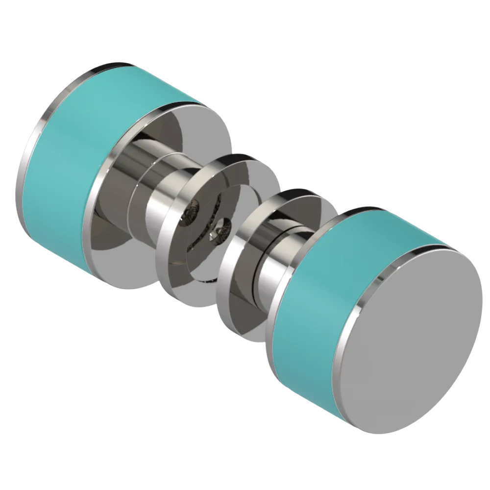 Rubinet Shower Door Knob (set) Polished Nickel