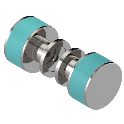 Rubinet Shower Door Knob (set) Polished Nickel
