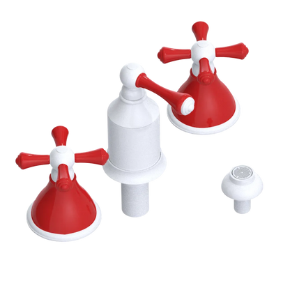 Rubinet Bidet Fitting with Spray, Diverter, and Vacum Breaker (Less Drain) White