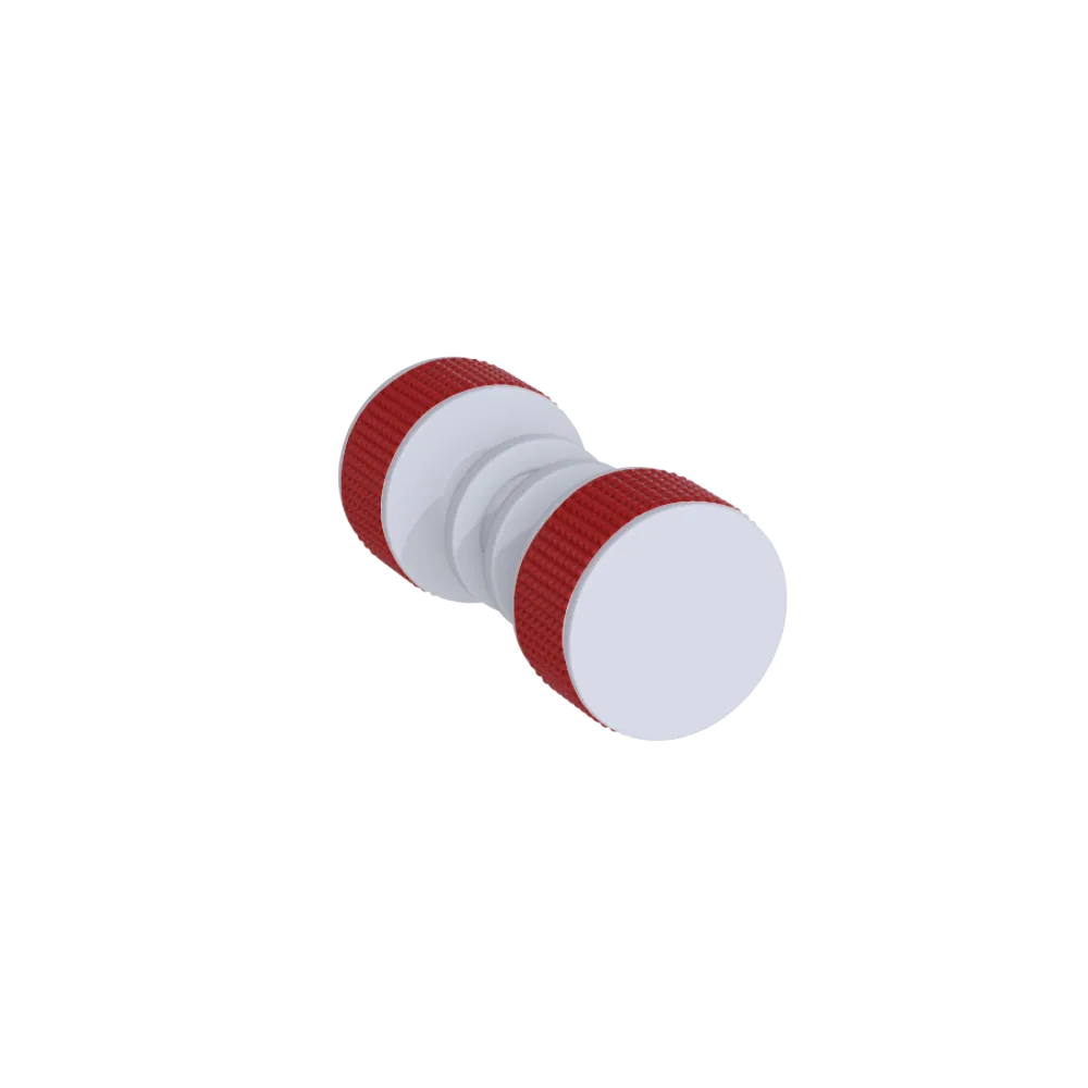Rubinet Shower Door Knob (set) Matt White