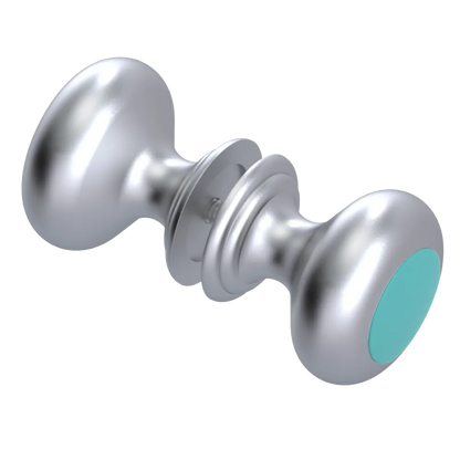 Rubinet Shower Door Knob (set) Satin Chrome