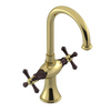 Rubinet Single Hole Dual Handle Lav. Set. (less drain) Natural Brass