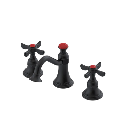 Rubinet Widespread Lav. Set. (less drain) Matt Black