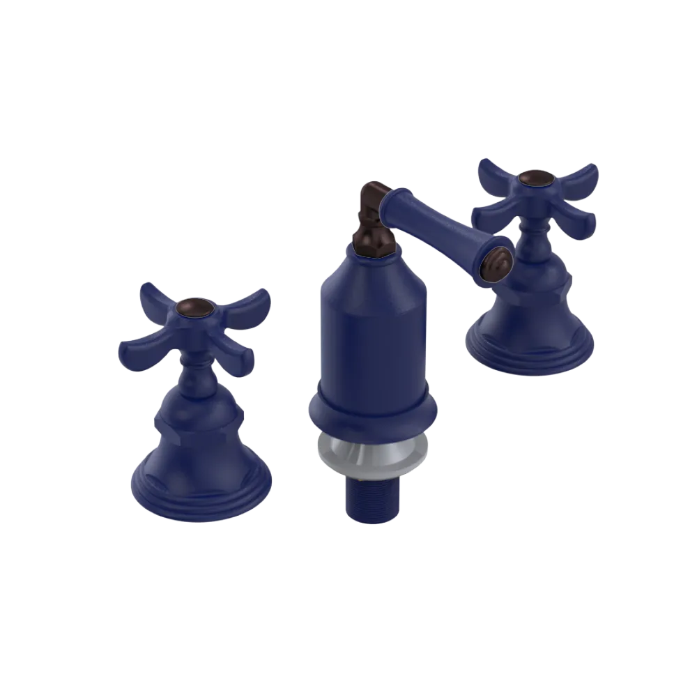 Rubinet Bidet Fitting with Spray, Diverter, and Vacum Breaker (Less Drain) Midnight Blue