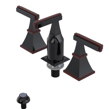 Rubinet Bidet Fitting with Spray, Diverter, and Vacum Breaker (Less Drain) Black