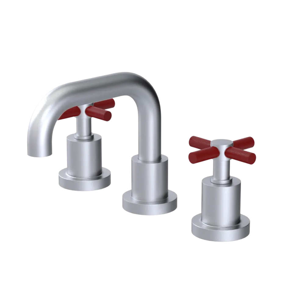 Rubinet Widespread Lav. Set. (less drain) Satin Chrome
