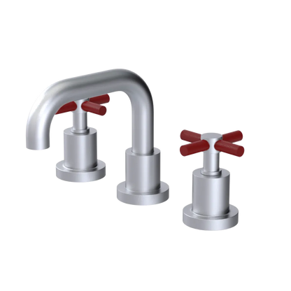Rubinet Widespread Lav. Set. (less drain) Satin Chrome
