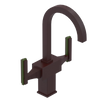 Rubinet Single Hole Dual Handle Lav. Set. (less drain) Bordeaux