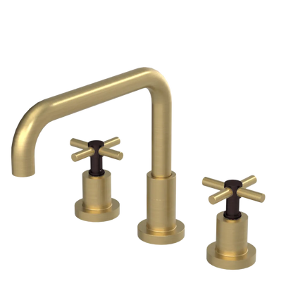Rubinet Widespread Kitchen Set Satin Brass