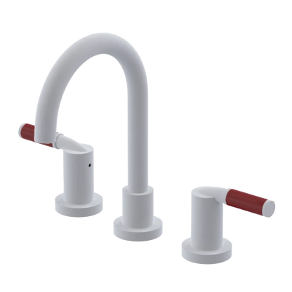 Rubinet Widespread Lav set (less drain) Matt White