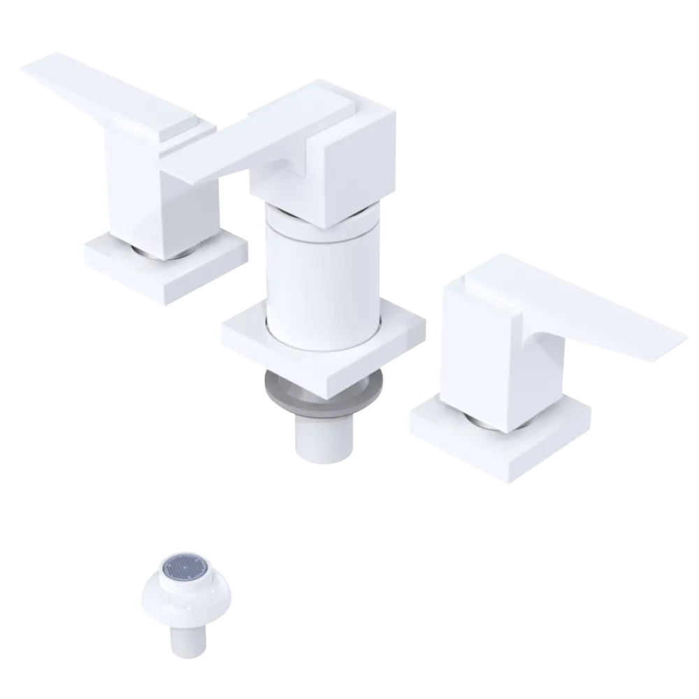 Rubinet Bidet Fitting with Spray, Diverter, and Vacuum Breaker (less drain) White