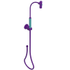 Rubinet Hand Held Shower Bidet with Extended Reach & Dual Function Spray Including Wall Bracket with Supply & Hose (Round) Purple Haze