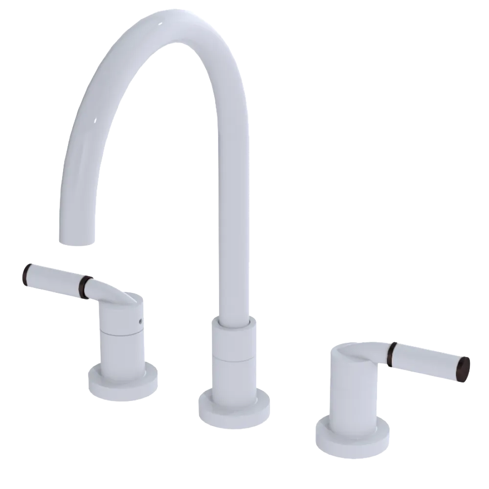 Rubinet Widespread Kitchen Set White