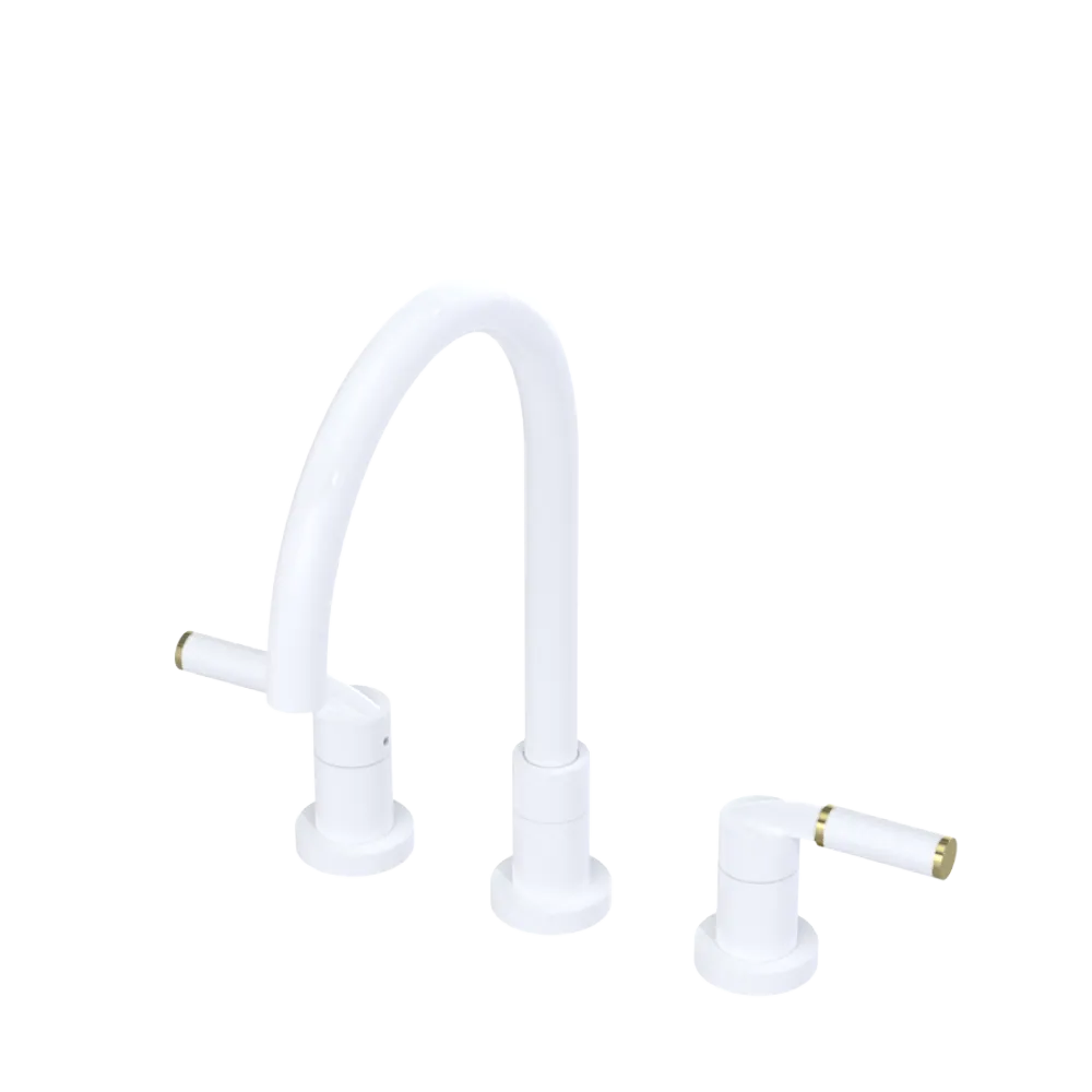 Rubinet Widespread Kitchen Set White