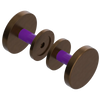 Rubinet Shower Door Knob (set) Tuscan Brass