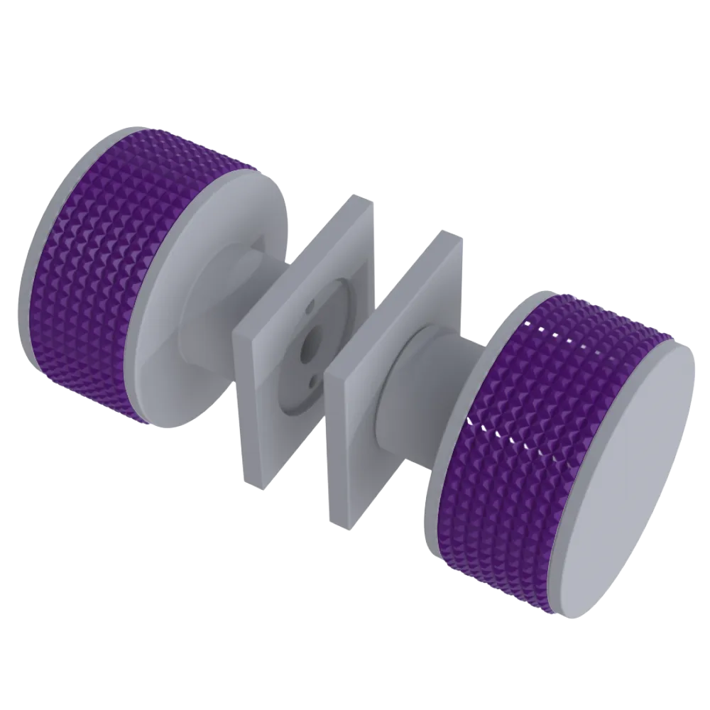 Rubinet Shower Door Knob (set) Matt White