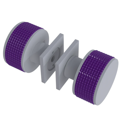Rubinet Shower Door Knob (set) Matt White