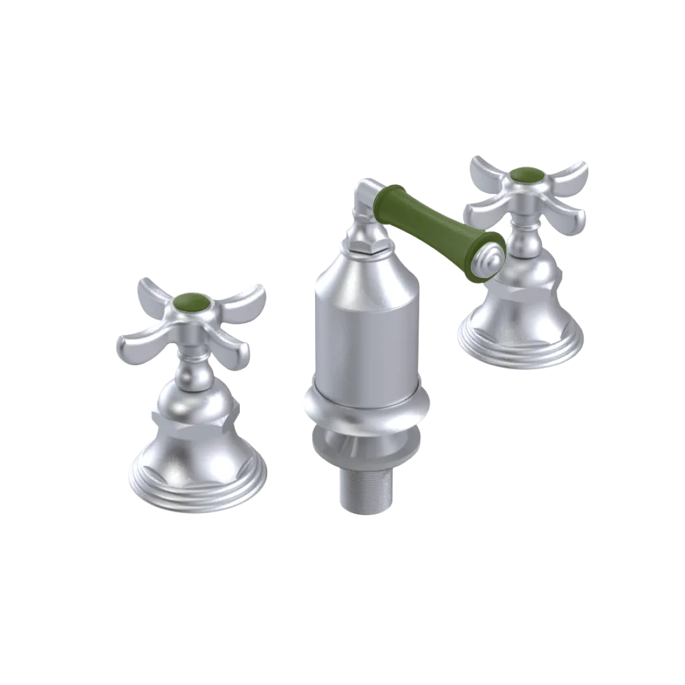 Rubinet Bidet Fitting with Spray, Diverter, and Vacum Breaker (Less Drain) Satin Chrome