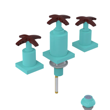 Rubinet Bidet Fitting with Spray, Diverter, and Vacuum Breaker (less drain) Aqua