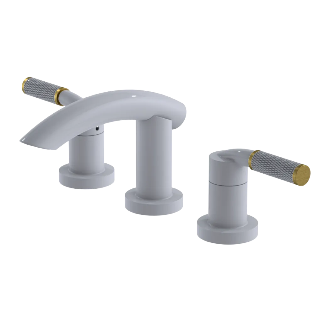 Rubinet Widespread Lav. Set. (less drain) White