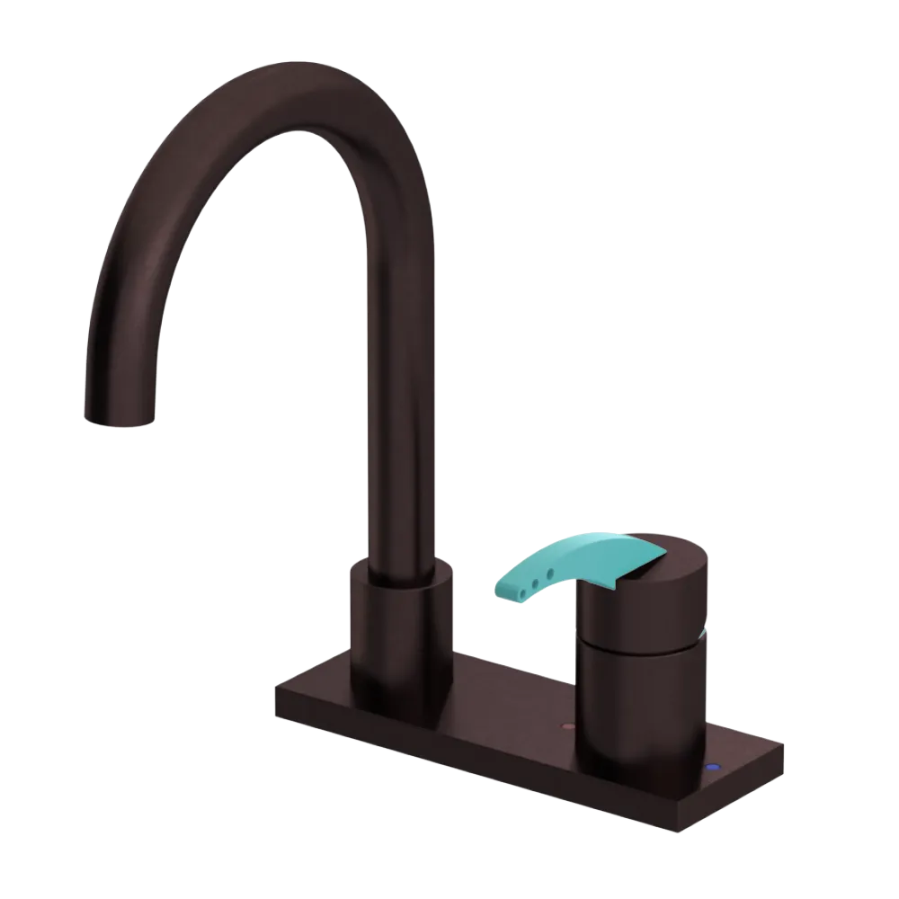 Rubinet 4" Centre Single Control Lav. Set. (less drain) Oil Rubbed Bronze
