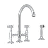 ROHL Acqui Bridge Kitchen Faucet With Side Spray