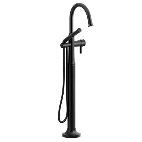 Riobel Momenti™ Thermostatic Single  Hole Floor Mount Tub Filler Trim With C-Spout