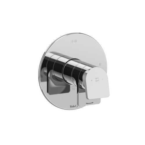 RIOBEL Ode 1/2" Thermostatic & Pressure Balance Trim With 3 Functions (Shared) With Lever Handle