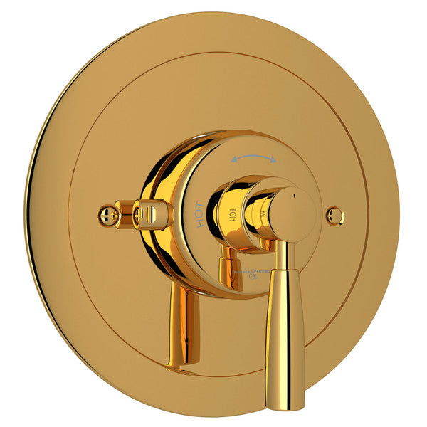 Perrin & Rowe Holborn Thermostatic Trim Plate Without Volume Control - With Metal Lever Handle.5885LS