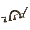 ROHL Lombardia 5-Hole Deck Mount Tub Filler With C-Spout