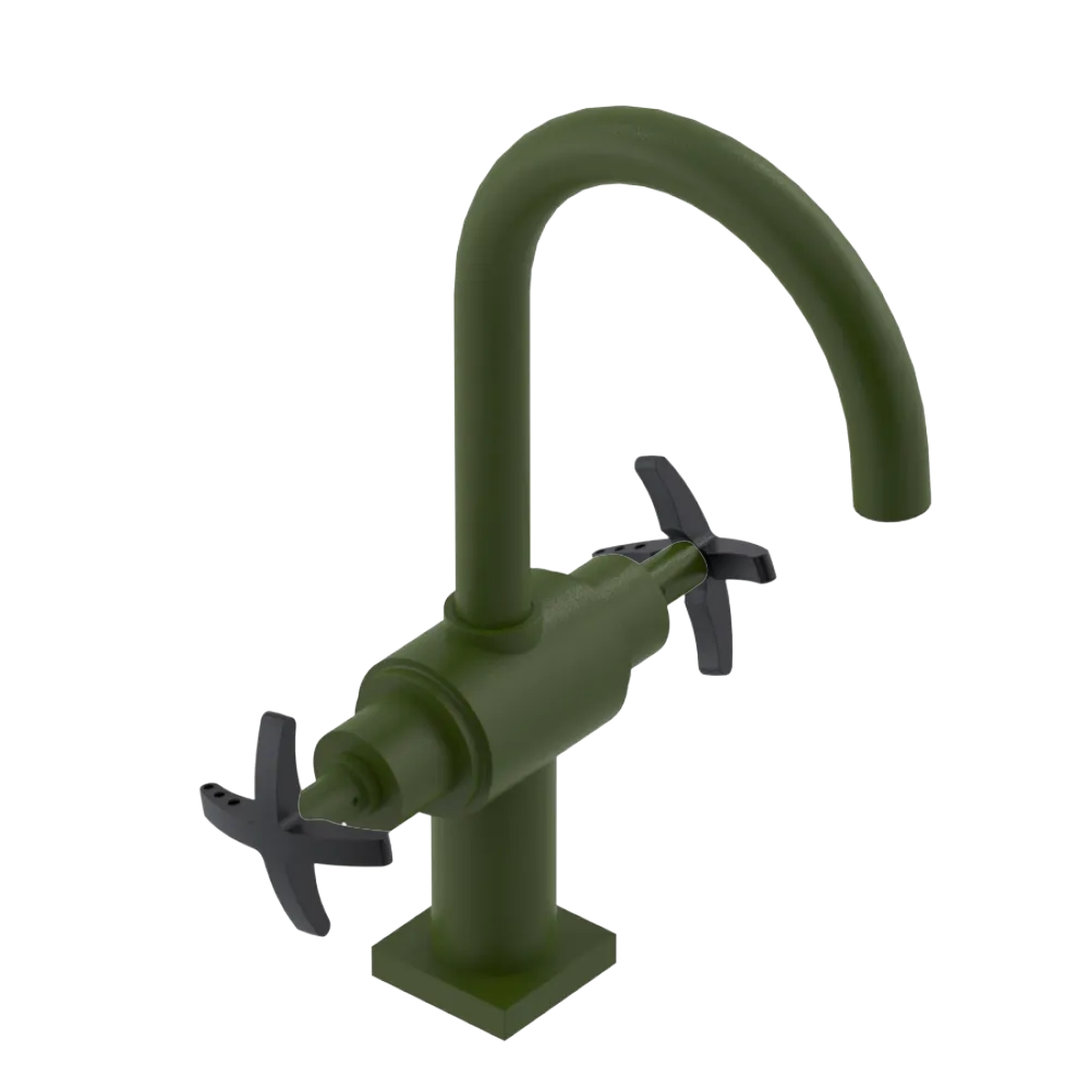 Rubinet Single Hole Dual Handle Lav. Set. (less drain) Green Envy