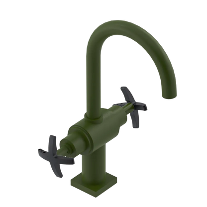 Rubinet Single Hole Dual Handle Lav. Set. (less drain) Green Envy