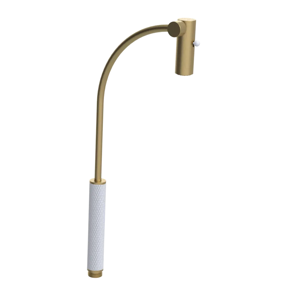 Rubinet Hand Held Shower Bidet Only Satin Brass