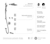 KALIA GRAFIK TD2-PLUS Shower systems (valves not included)